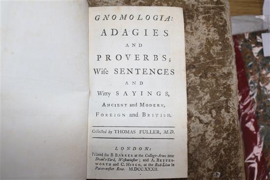 Various early books and vols, leather bound practical philosphy and other mixed books